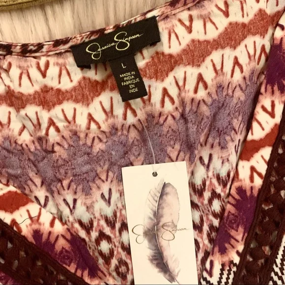 NWT Jessica Simpson Bohemian Patterned Romper - Picture 8 of 10